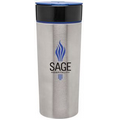 16 Oz. H2Go Fuse Tumbler - Stainless/Blue